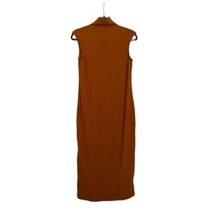 House of Harlow Dress Terracotta Orange Brown Mock Neck Sleeveless Size XL